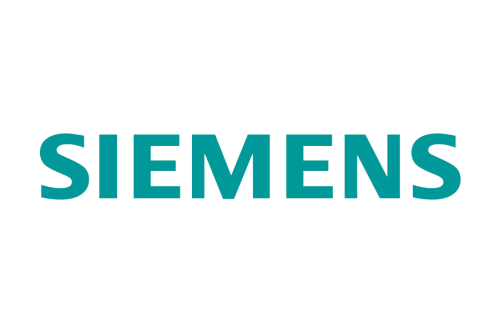 Siemens wordmark in large teal capital letters on a white background.